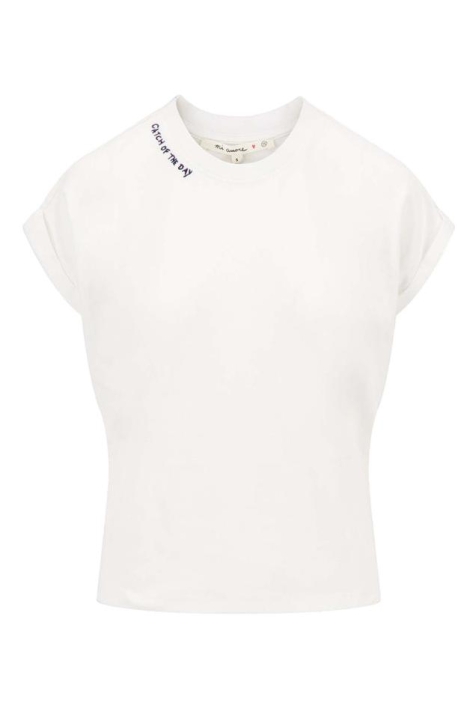 Zusss t-shirt opgerolde mouw met vis